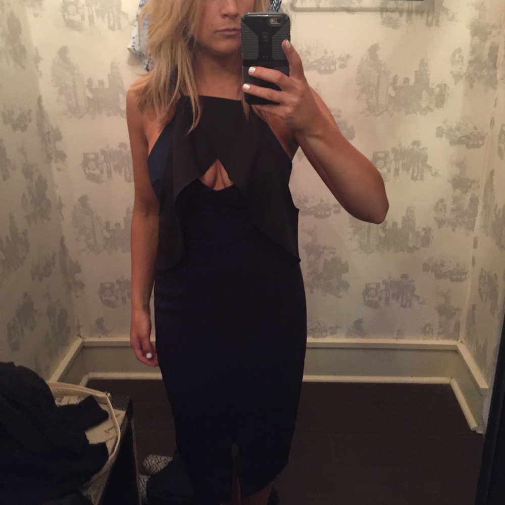 Never worn before navy midi